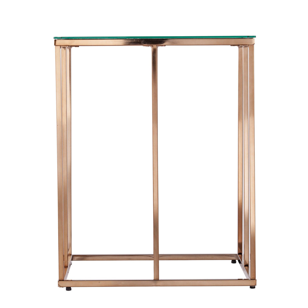SwayLiving Nicholance Contemporary End Table w/ Glass Top ACCENT TABLES