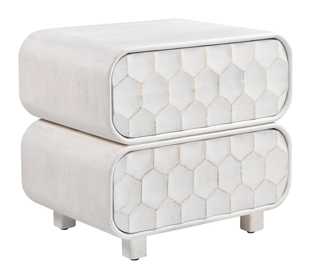 Miro Nightstand Whitewashed