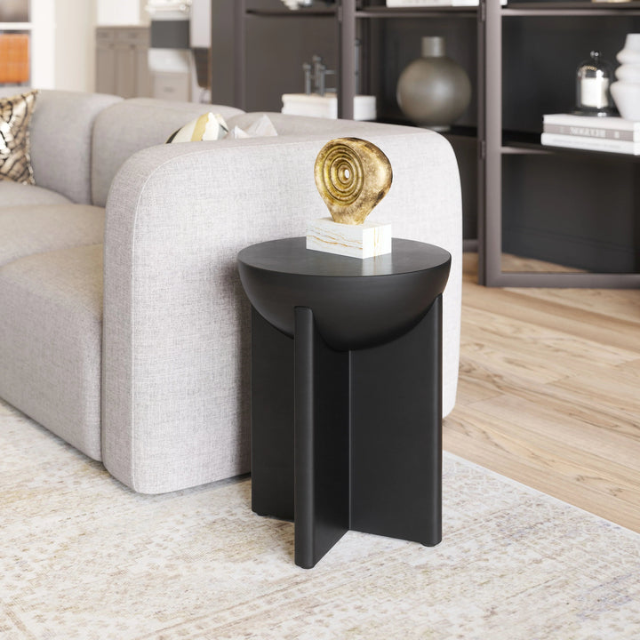 SwayLiving Tume Side Table Black ACCENT TABLES