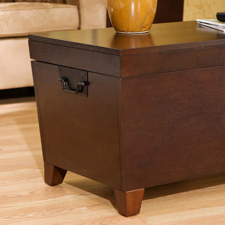 SwayLiving Pyramid Trunk Cocktail Table - Espresso COFFEE TABLES