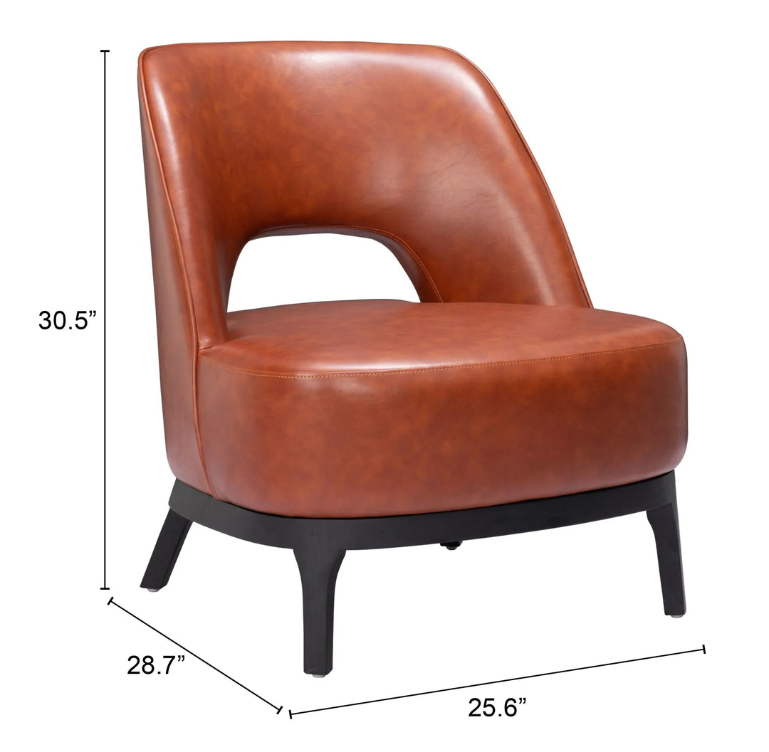 SwayLiving Mistley Accent Chair Brown ACCENT + LOUNGE CHAIRS