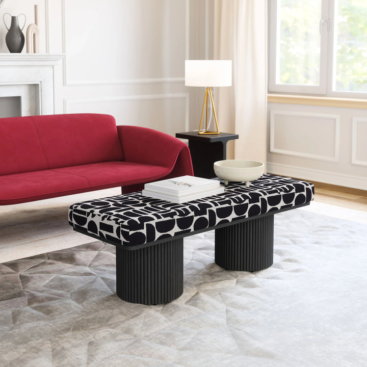 SwayLiving Botoia Bench Black & White BENCHES