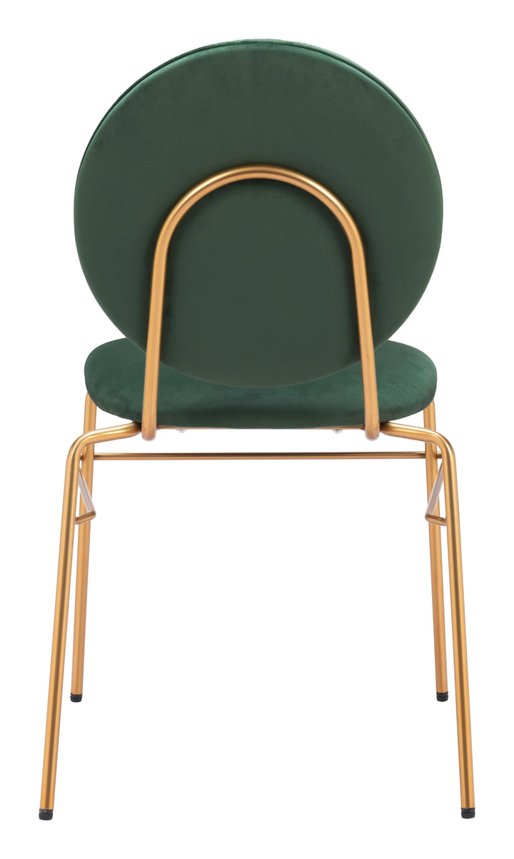 SwayLiving Odessa Dining Chair (Set of 2) Green & Gold DINING CHAIRS