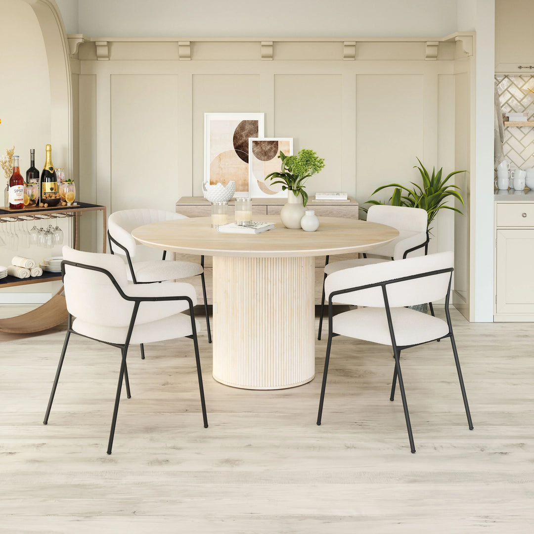 SwayLiving Marcel Dining Chair (Set of 2) Cream DINING CHAIRS