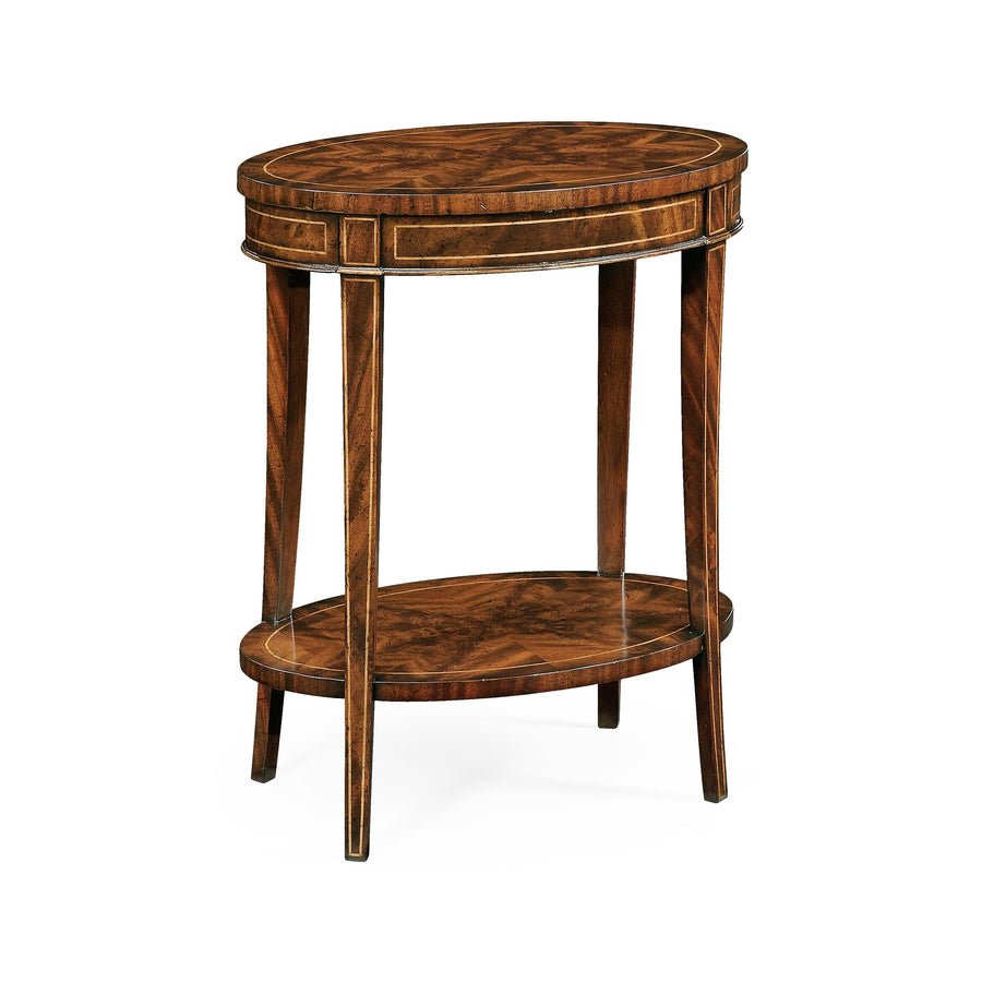 SwayLiving Mahogany Oval Lamp Table ACCENT TABLES