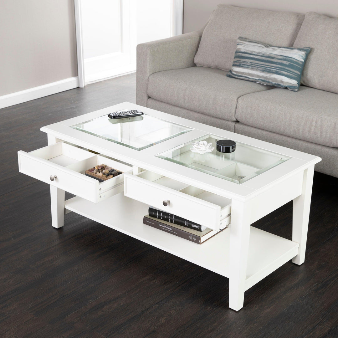 SwayLiving Panorama Glass-Top Coffee Table COFFEE TABLES