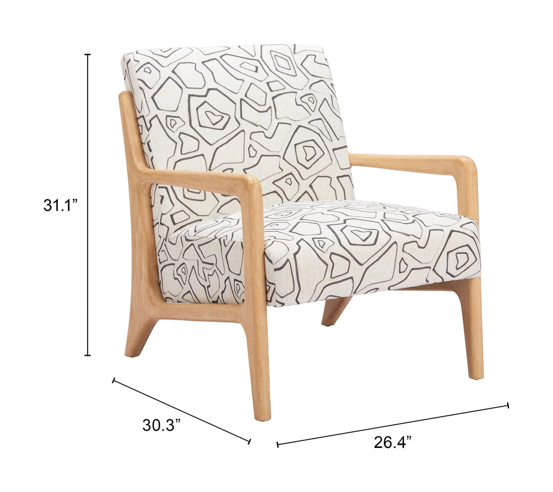 SwayLiving Runa Accent Chair Beige & Natural ACCENT + LOUNGE CHAIRS