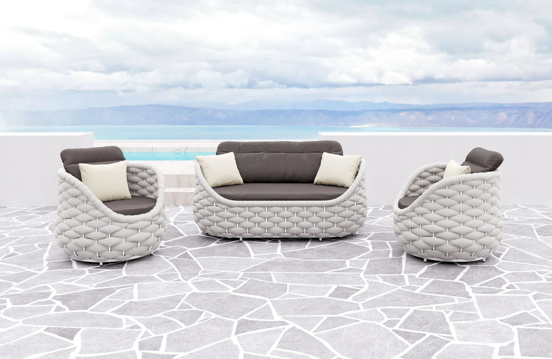 SwayLiving Coral Reef Loveseat Gray OUTDOOR SOFAS + SECTIONALS