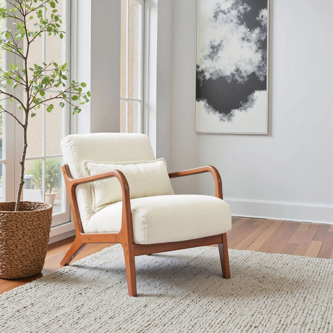 SwayLiving Macio Accent Chair Cream ACCENT + LOUNGE CHAIRS