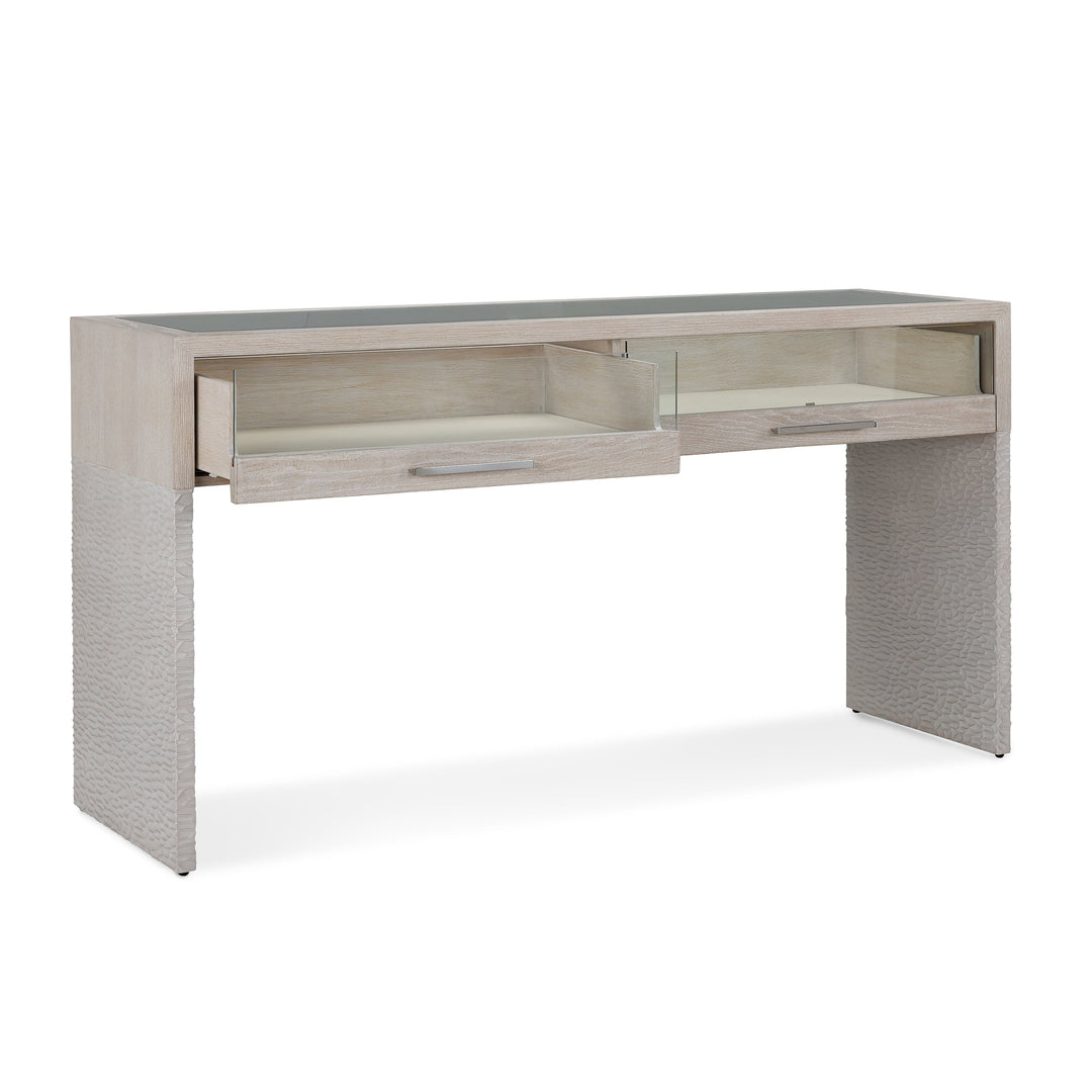 Galicia Two-Drawer Lighted Console Table