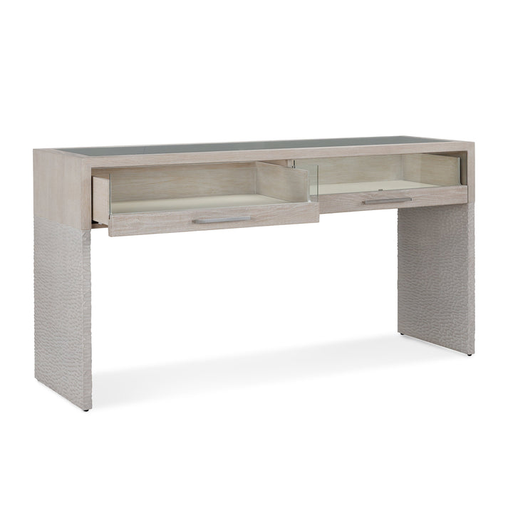 Galicia Two-Drawer Lighted Console Table