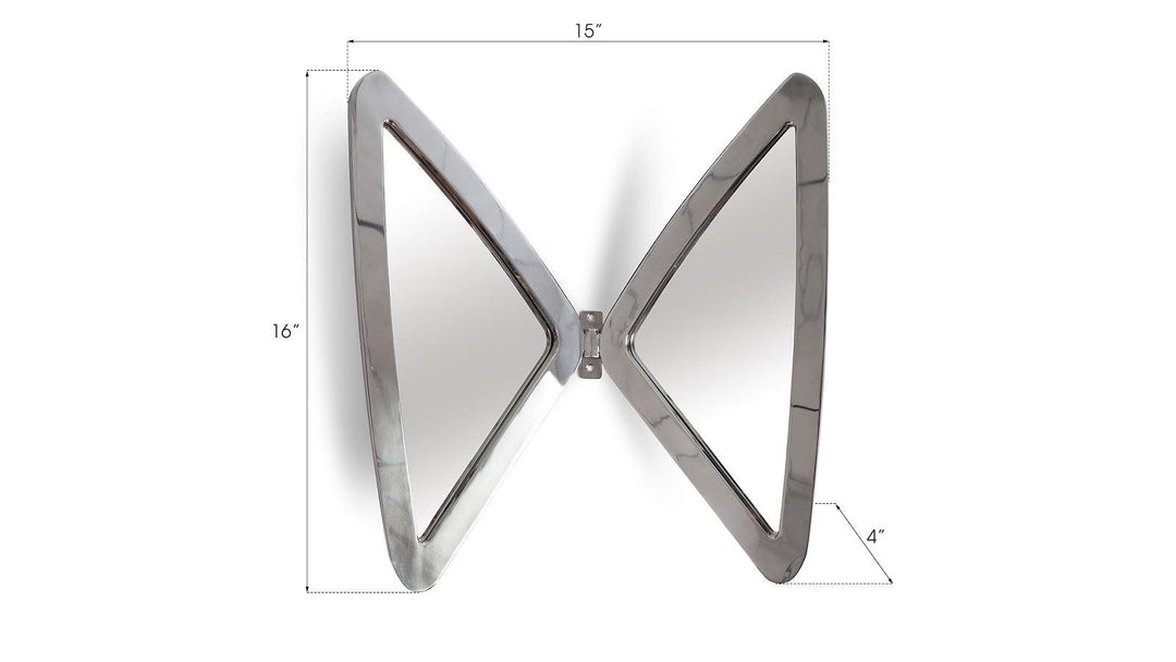 SwayLiving Butterfly Mirror, Stainless Steel WALL MIRRORS