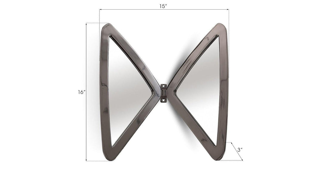 SwayLiving Butterfly Mirror, Plated Black Nickel WALL MIRRORS