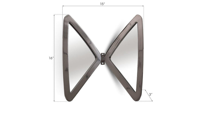 SwayLiving Butterfly Mirror, Plated Black Nickel WALL MIRRORS