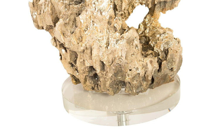 SwayLiving Stalagmite Lamp Polished Brass, MD, Glass Base, Assorted Size and Shape TABLE LAMPS