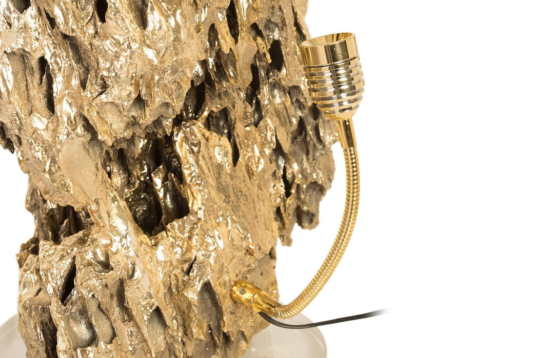SwayLiving Stalagmite Lamp Polished Brass, MD, Glass Base, Assorted Size and Shape TABLE LAMPS