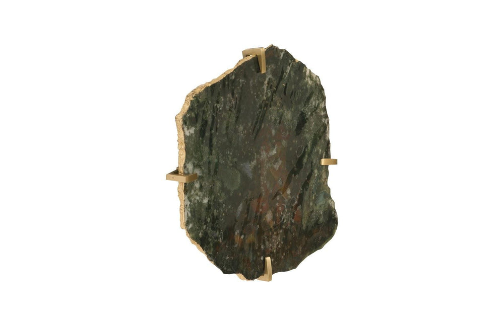 SwayLiving Gem Wall Tile in Brass Setting, Glacier Charcoal WALL ACCENTS
