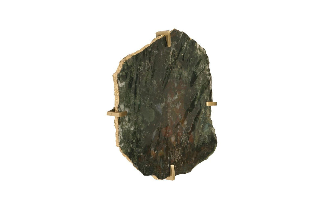 SwayLiving Gem Wall Tile in Brass Setting, Glacier Charcoal WALL ACCENTS