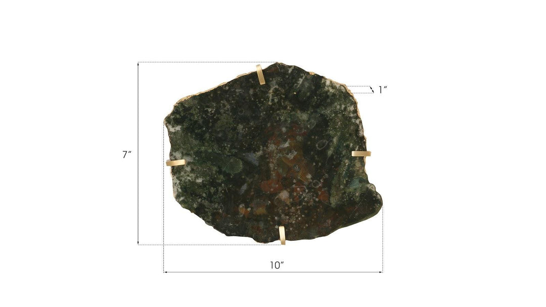 SwayLiving Gem Wall Tile in Brass Setting, Glacier Charcoal WALL ACCENTS