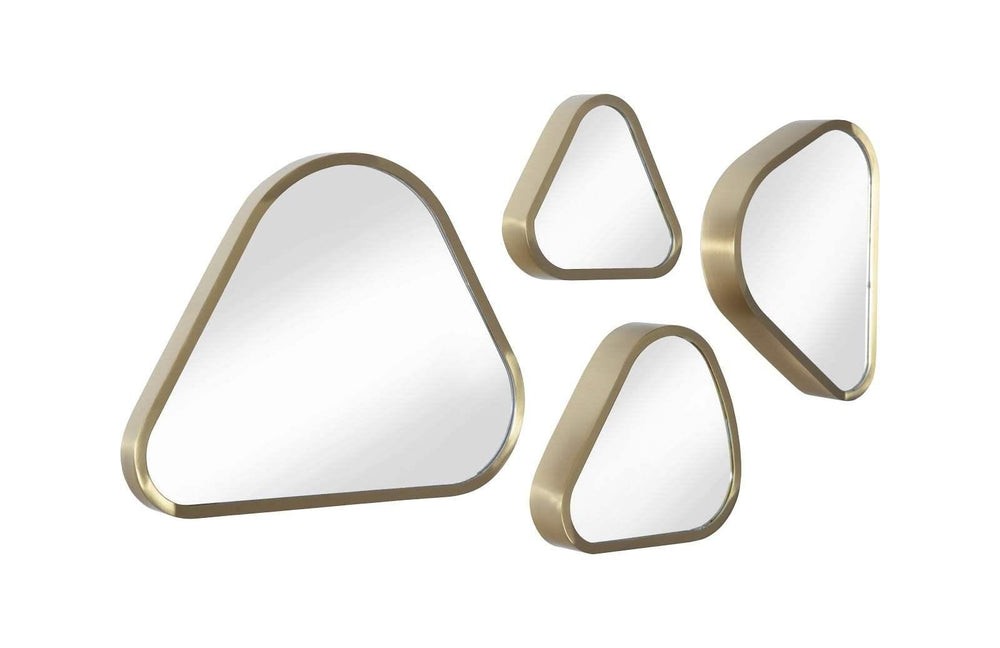 SwayLiving Pebble Mirrors, Set of 4, Brushed Brass WALL MIRRORS