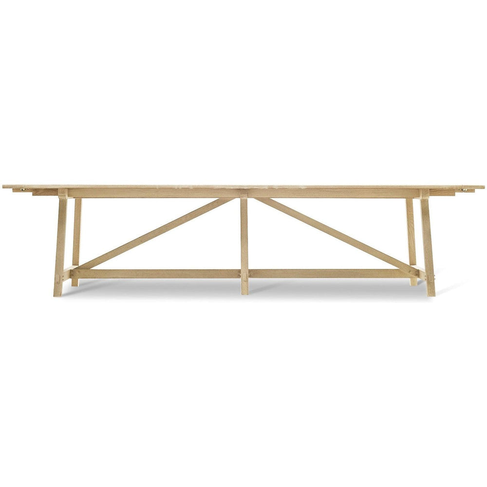 SwayLiving Timeless Sidereal French Laundry Dining Table 125" in Stripped Oak DINING TABLES