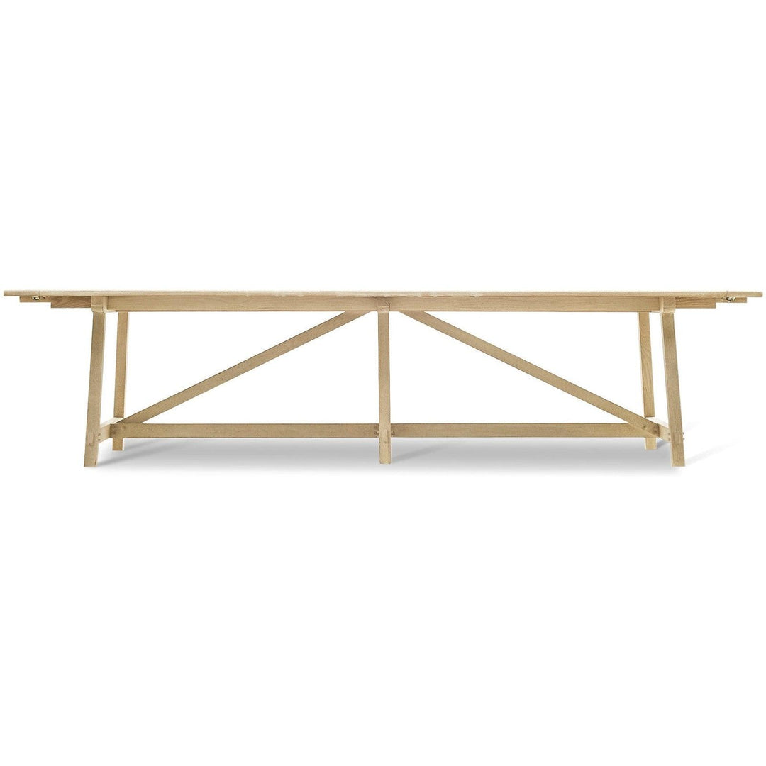 SwayLiving Timeless Sidereal French Laundry Dining Table 125" in Stripped Oak DINING TABLES