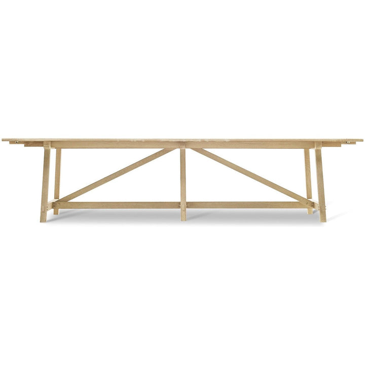 SwayLiving Timeless Sidereal French Laundry Dining Table 125" in Stripped Oak DINING TABLES