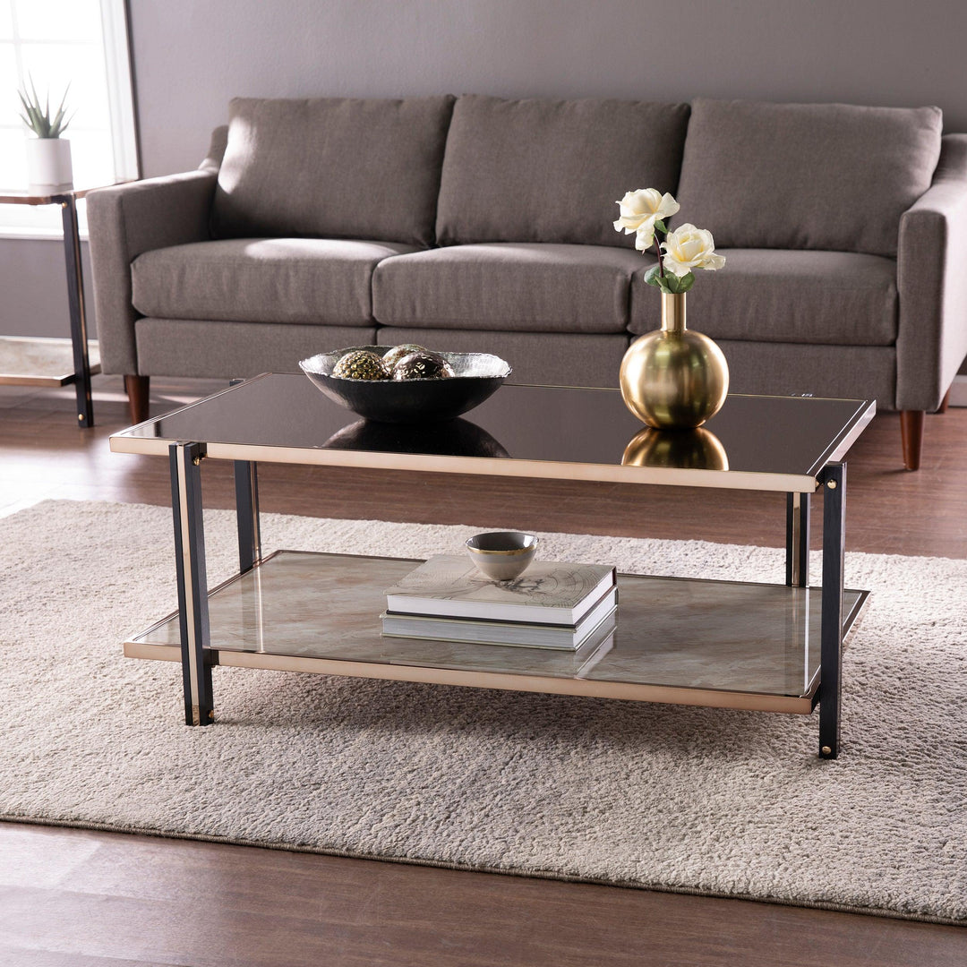 SwayLiving Thornsett Cocktail Table w/ Mirrored Top COFFEE TABLES