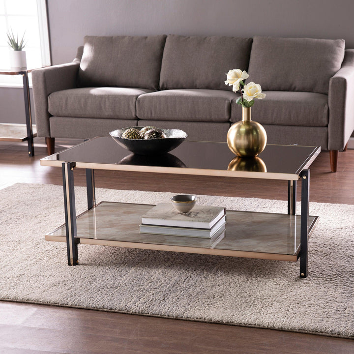 SwayLiving Thornsett Cocktail Table w/ Mirrored Top COFFEE TABLES