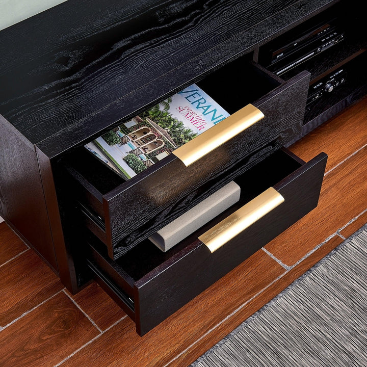 SwayLiving Malone Black Entertainment Console CONSOLE TABLES