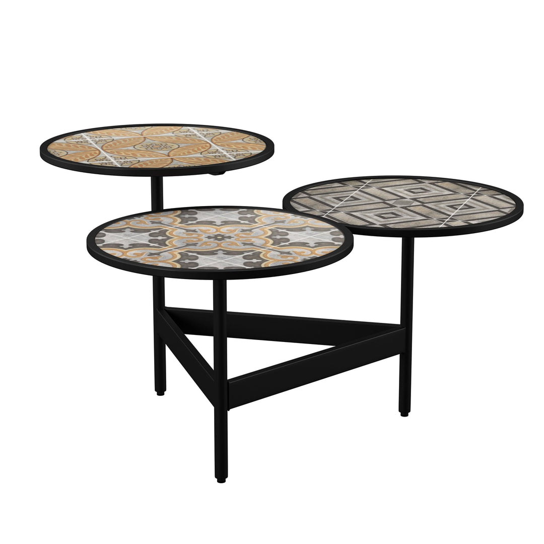 SwayLiving Lorengo Outdoor 3-Tier Cocktail Table OUTDOOR COFFEE TABLES