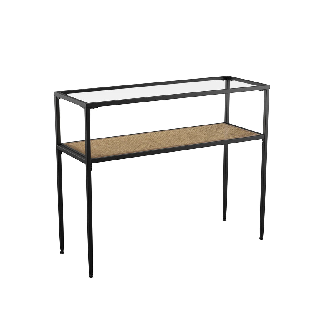 SwayLiving Bladeston Glass-Top Console Table CONSOLE TABLES