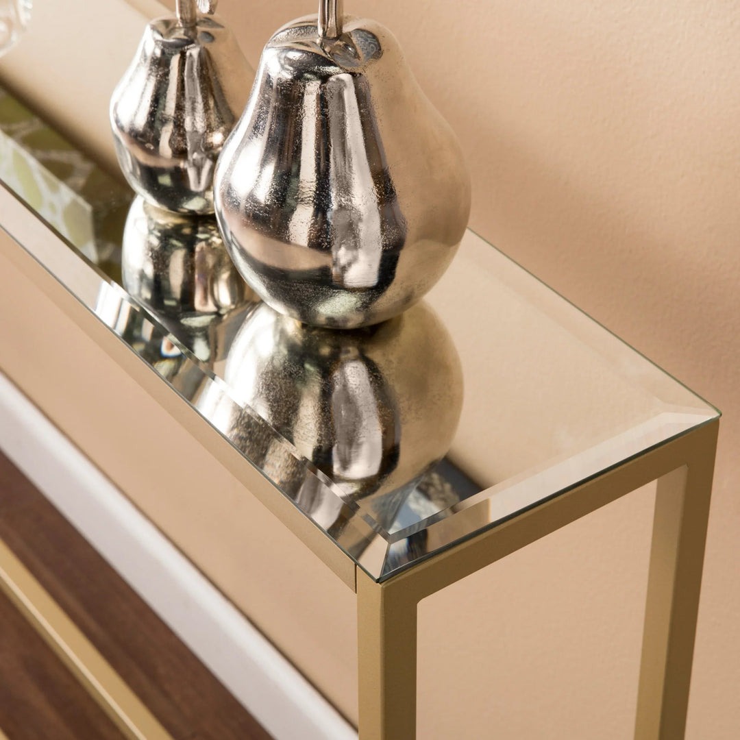 SwayLiving Darrin Long Console Table - Gold CONSOLE TABLES