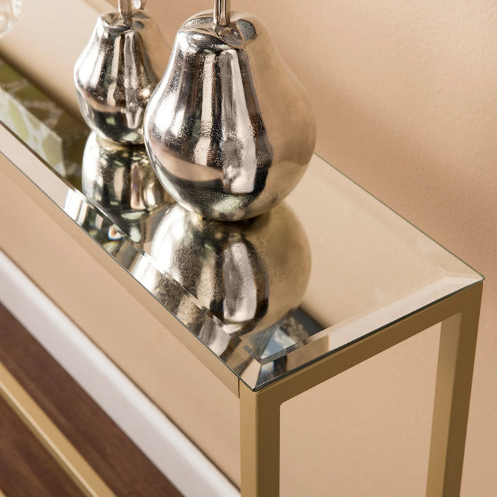 SwayLiving Darrin Long Console Table - Gold CONSOLE TABLES