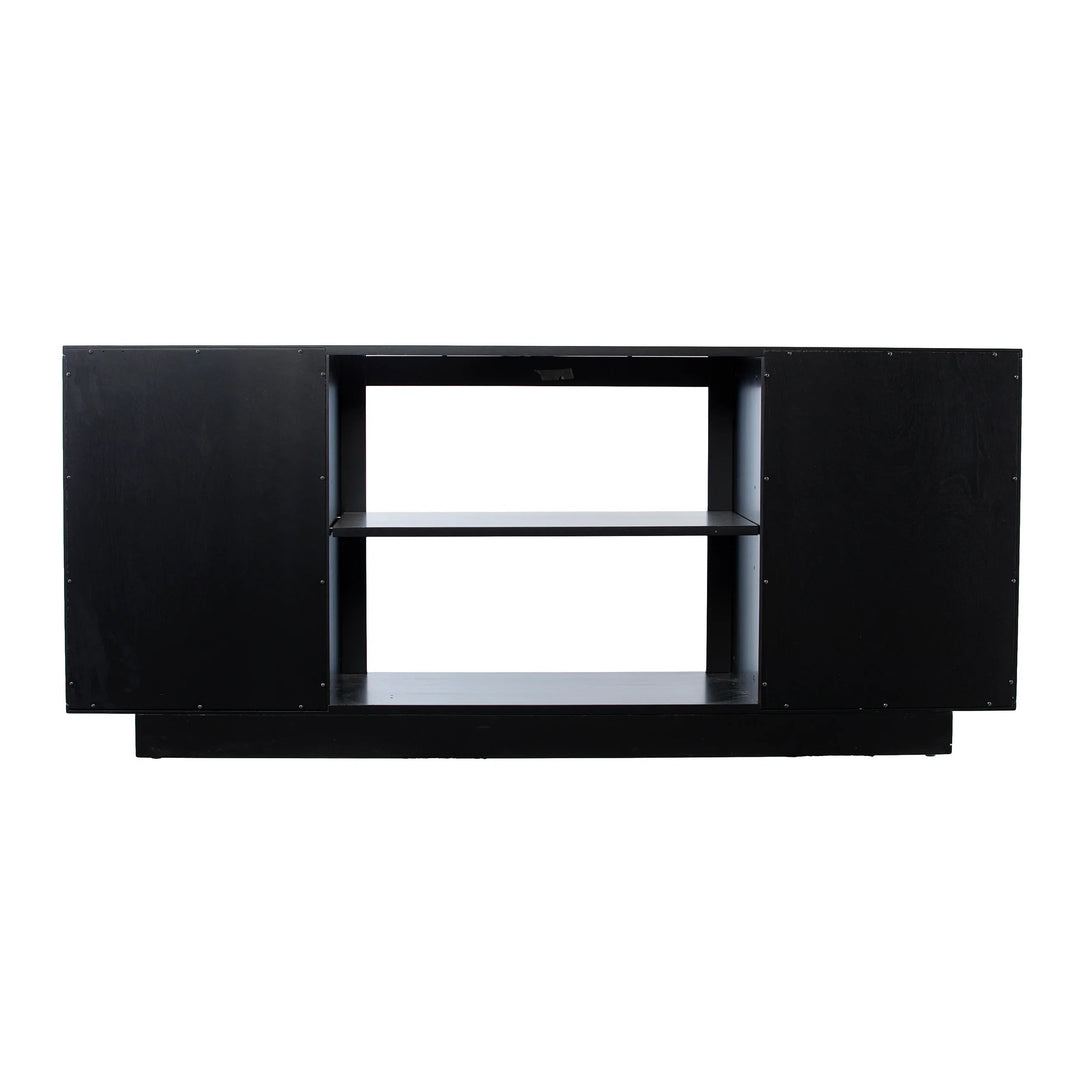 SwayLiving Delgrave Media Console w/ Storage - Black MEDIA + TV STANDS