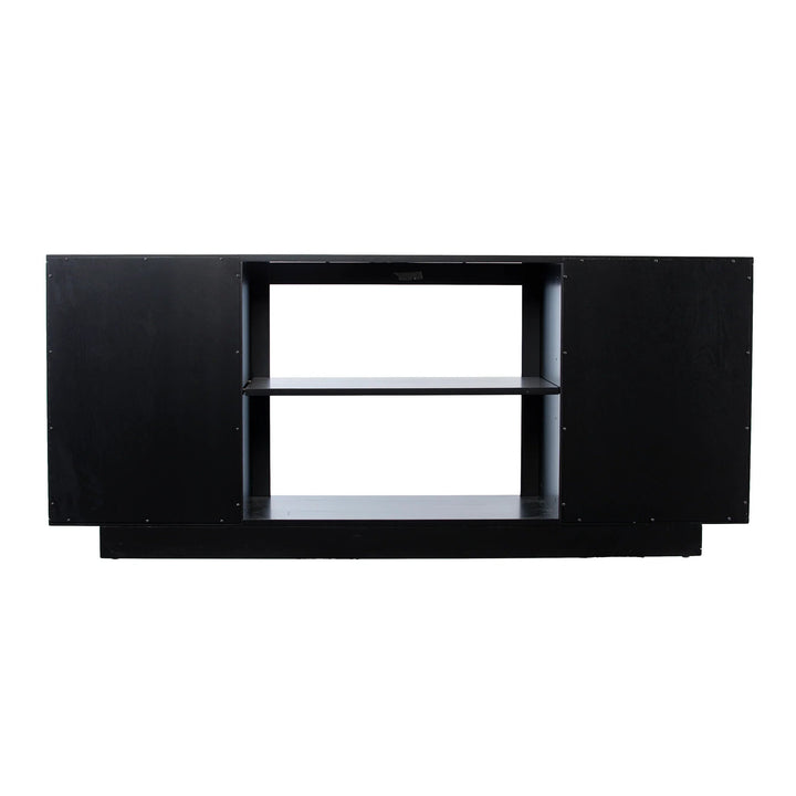 SwayLiving Delgrave Media Console w/ Storage - Black MEDIA + TV STANDS
