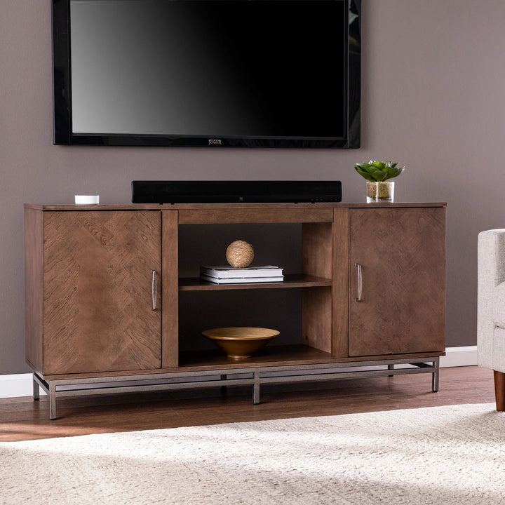 SwayLiving Dibbonly Media Stand w/ Storage MEDIA + TV STANDS