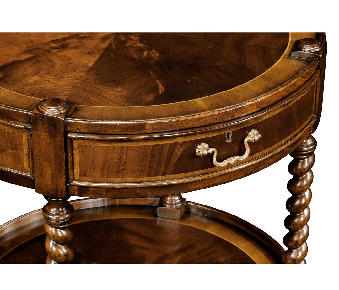SwayLiving Regency Style Mahogany Round Side Table ACCENT TABLES