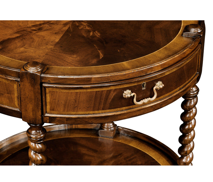 SwayLiving Regency Style Mahogany Round Side Table ACCENT TABLES