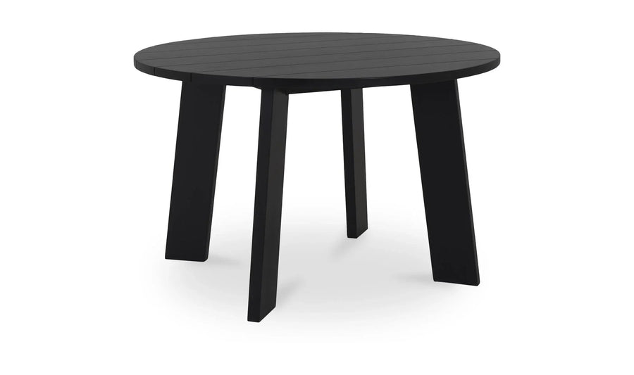 Delta Round Outdoor Dining Table Black - SwayLiving