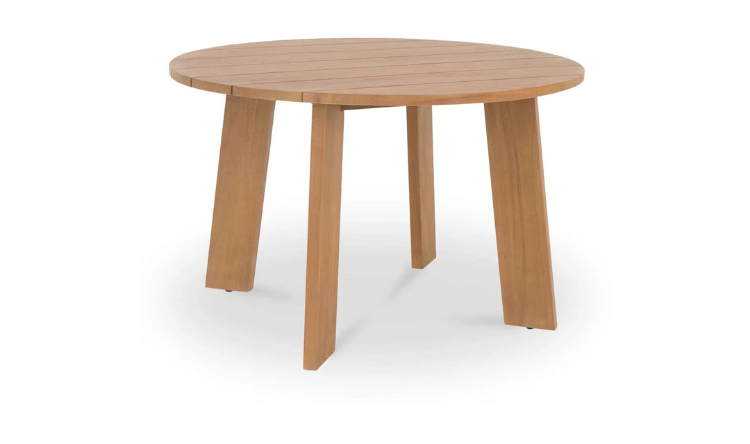 Delta Round Outdoor Dining Table Natural - SwayLiving