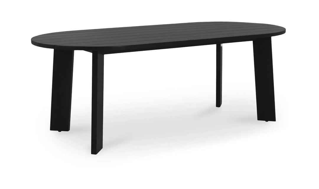 Delta Oval Outdoor Dining Table Black - SwayLiving
