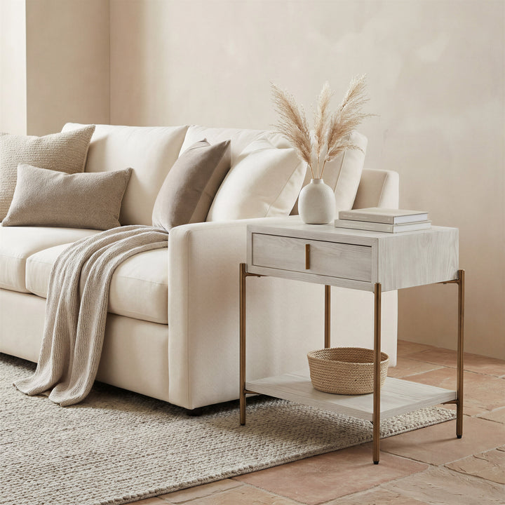 Yoru Side Table Oak White