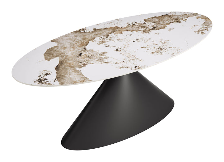 Armana Dining Table White & Brown