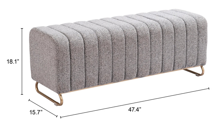 SwayLiving Pender Bench Stone Gray BENCHES