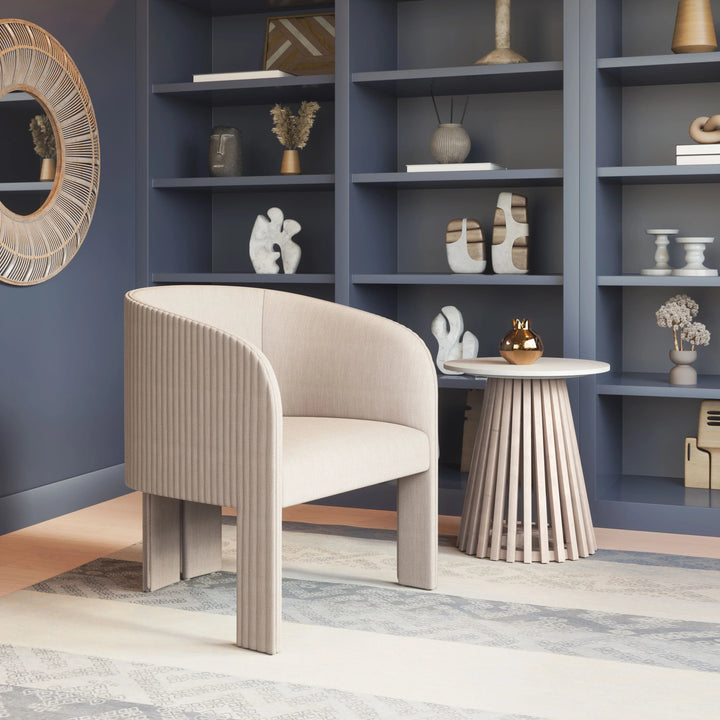 SwayLiving Hull Accent Chair Beige ACCENT + LOUNGE CHAIRS