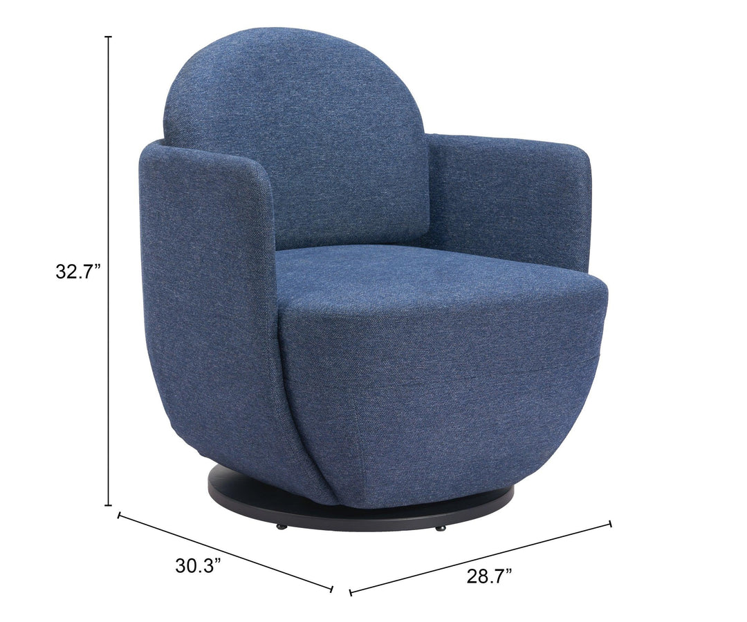 SwayLiving Bant Swivel Chair Blue ACCENT + LOUNGE CHAIRS