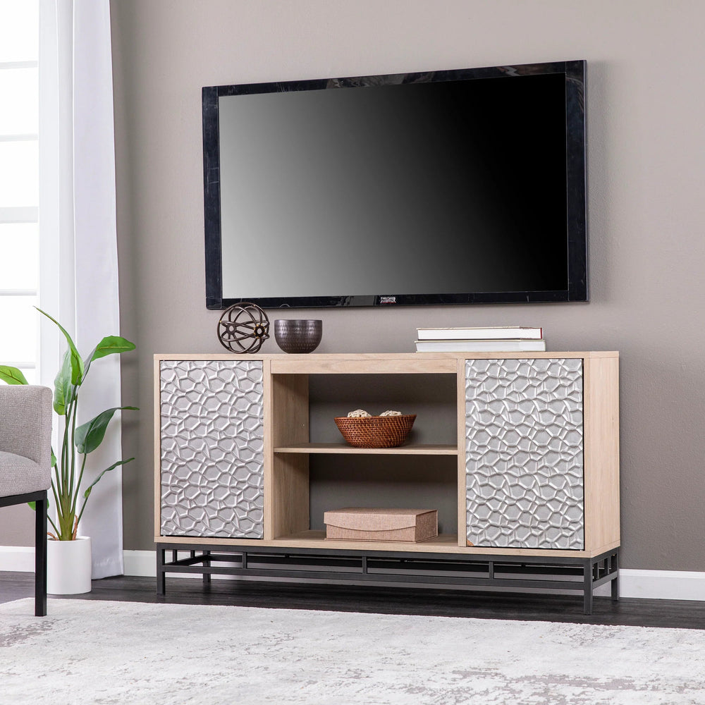 SwayLiving Hollesborne Media Console w/ Storage MEDIA + TV STANDS