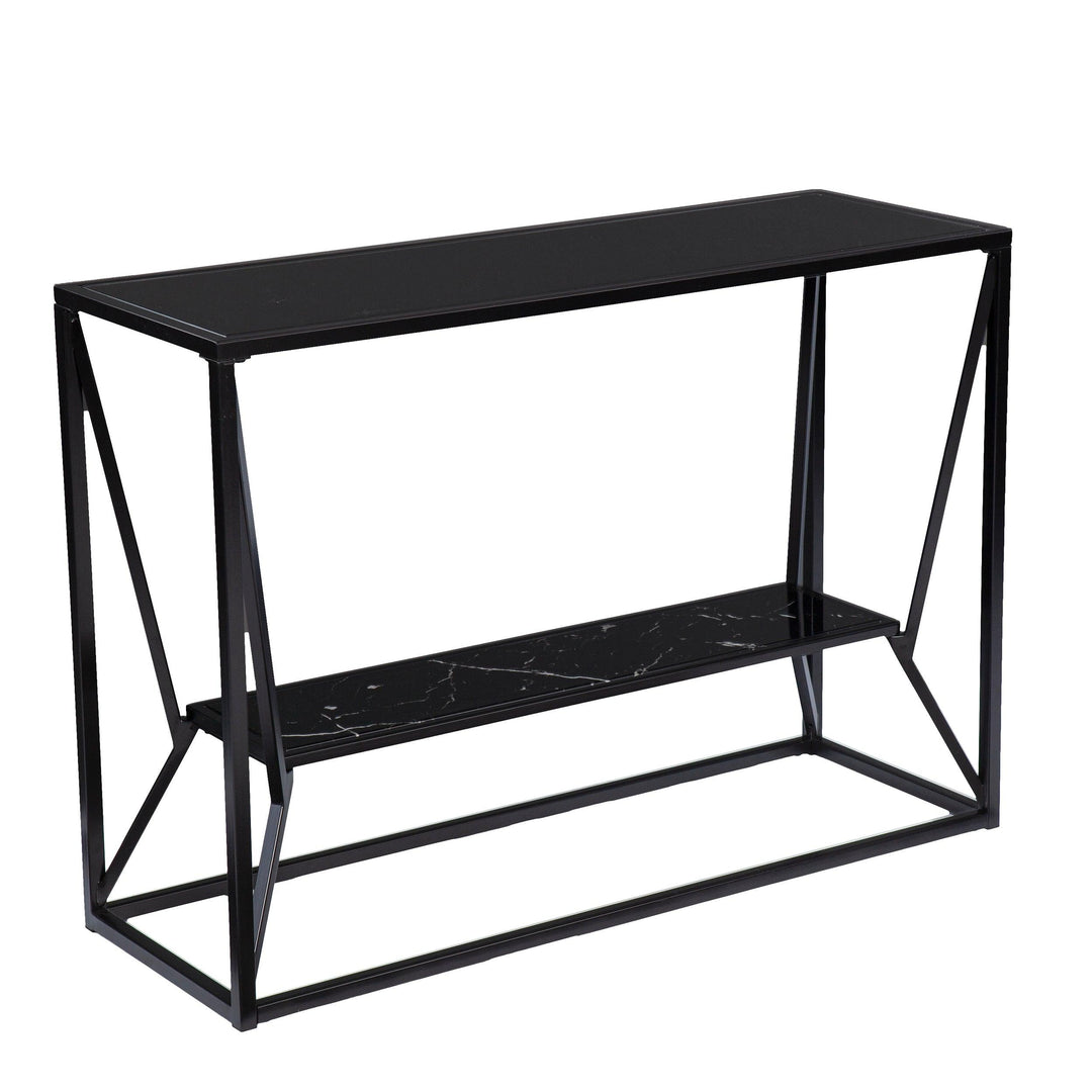 SwayLiving Argall Long Glass-Top Console Table CONSOLE TABLES