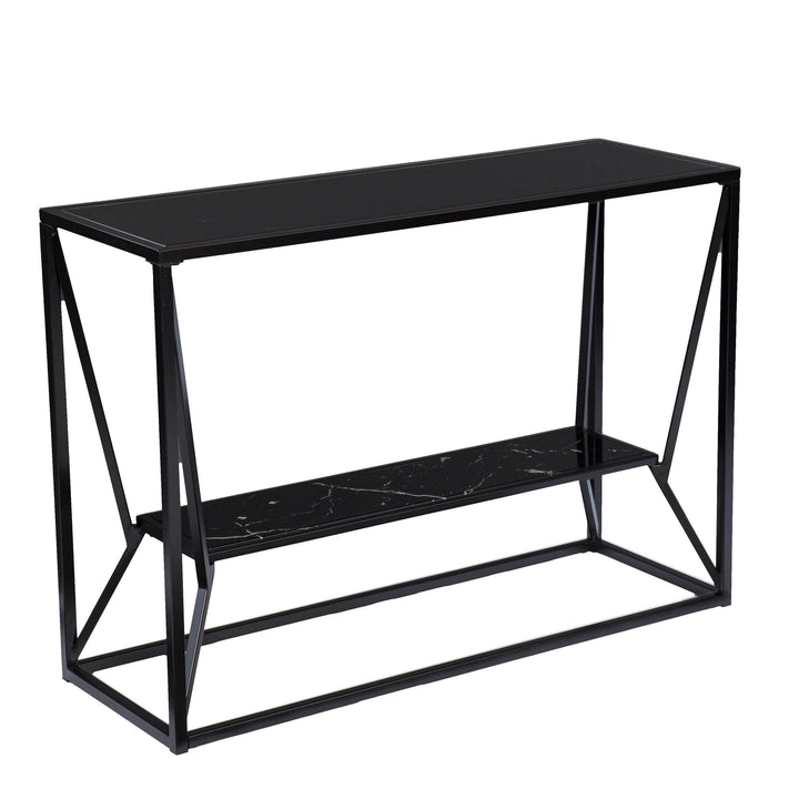 SwayLiving Argall Long Glass-Top Console Table CONSOLE TABLES